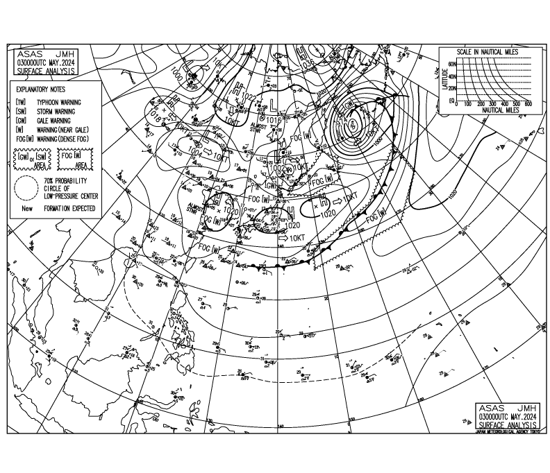 00Z Pacific Surface Analysis Chart